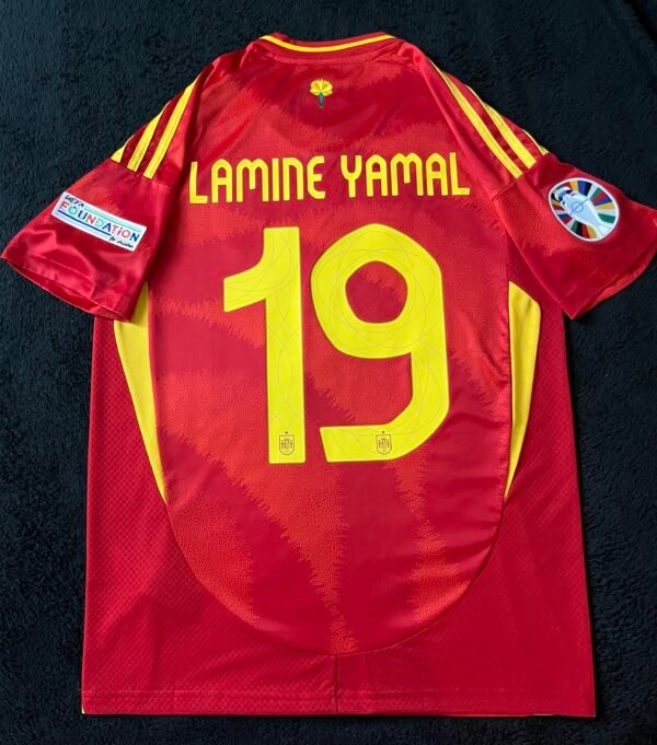 lamine yamal spain soccer jersey football red 2024